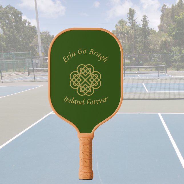 Raquette De Pickleball Irlande Forever Gold Celtic Shamrock (Créateur téléchargé)