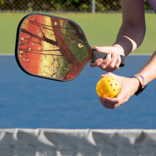 Raquette De Pickleball Japonisme : arbre de prunier en fleurs par Vincent