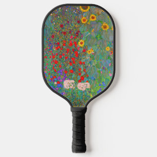 Raquette De Pickleball Jardin agricole de Gustav Klimt avec tournesols