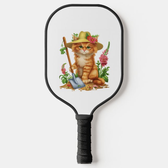 Raquette De Pickleball Jardinage avec chats (Recto)