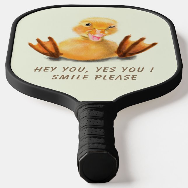 Raquette De Pickleball Jaune Canard Jouer Pickleball Smile (Poser)