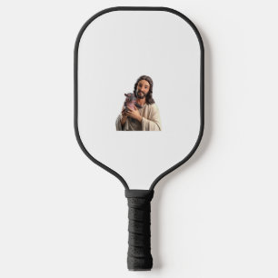 Raquette De Pickleball Jesus et Moo Deng_ Une prise unique sur l'art clas