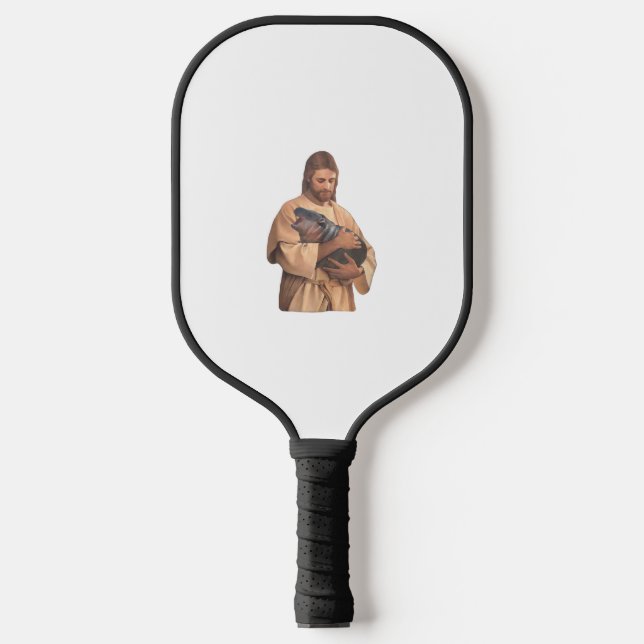 Raquette De Pickleball Jésus tenant Moo Deng Débardeur (Recto)
