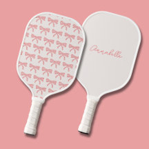 Joli nom de l'arc rayé rose pickleball paddle