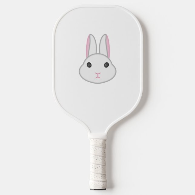 Raquette De Pickleball Joli visage blanc lapin (Recto)