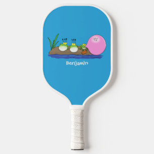 Raquette De Pickleball Jolie grenouilles drôles bubblegum dessin animé il