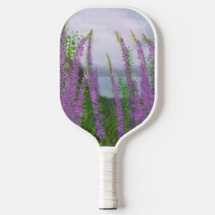 Raquette De Pickleball Jolies Fleurs Lupines Au Bord Du Lac