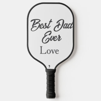 Raquette De Pickleball Joyeuse fête des pères nom gris amour meilleur pap