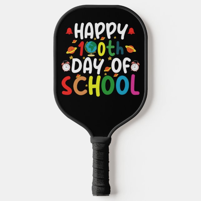 Raquette De Pickleball Joyeux 100e jour de l'enseignant étudiant (Recto)