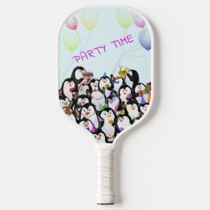 Raquette De Pickleball Joyeux Pingouins Anniversaire Pickleball Paddle