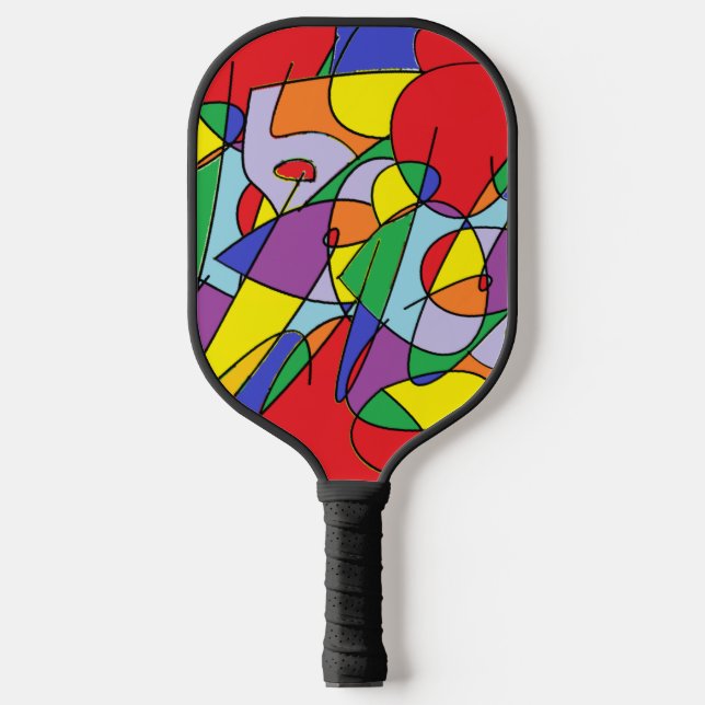 Raquette De Pickleball Juste amusant, couleurs vives et des perruques (Recto)