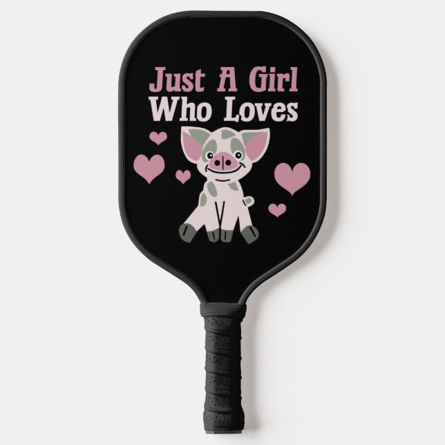 Raquette De Pickleball Juste Une Fille Qui Aime Les Cochons (Recto)
