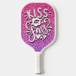RAQUETTE DE PICKLEBALL KISS MON SASS PARTIES SCINTILLANT PERSONNALISÉE TY