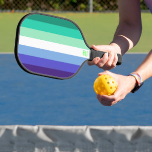 Raquette De Pickleball La palette de drapeau des hommes gays trans-inclus