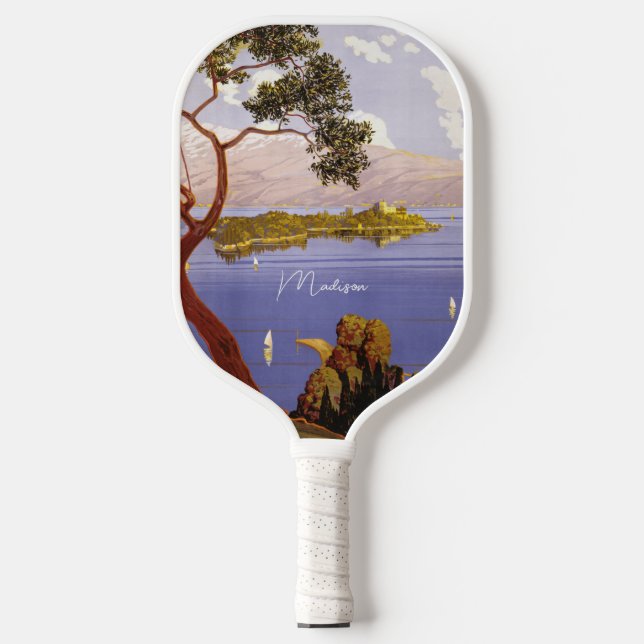 Raquette De Pickleball Lake Garda Italie nom personnalisé (Recto)
