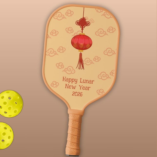 Raquette De Pickleball Lanterne du Nouvel An chinois, Motif du nuage asia (Créateur téléchargé)