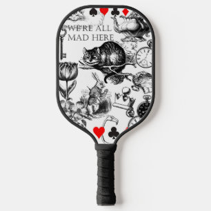 Raquette De Pickleball le chat du Cheshire, personnage classique d'Alice 