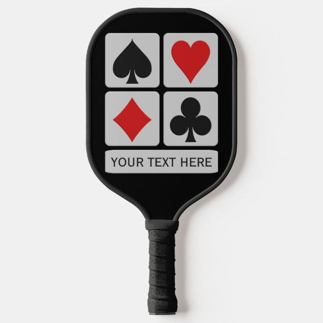 Raquette De Pickleball Lecteur de carte texte personnalisée (Recto)