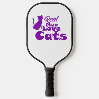 Raquette De Pickleball Les vrais hommes aiment les chats – Cadeaux pour l