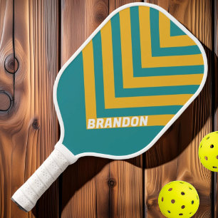 Raquette De Pickleball Lever de soleil de coquillages vintage chevron ave