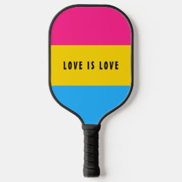Raquette De Pickleball LGBT Rainbow Pansexual Pride drapeau Texte personn