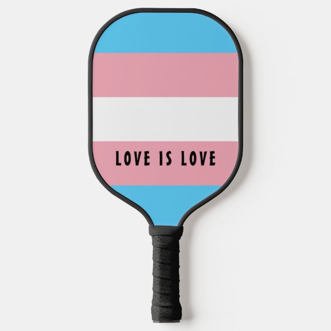 Raquette De Pickleball LGBT Rainbow Trangender Pride drapeau Texte person (Recto)