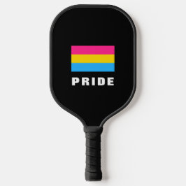 Raquette De Pickleball LGBTQ Rainbow Pansexual Pride drapeau Texte person