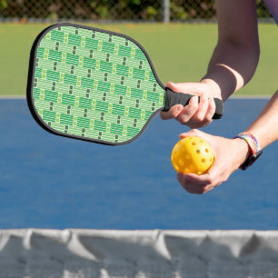 Raquette De Pickleball Lignes et boîtes vertes