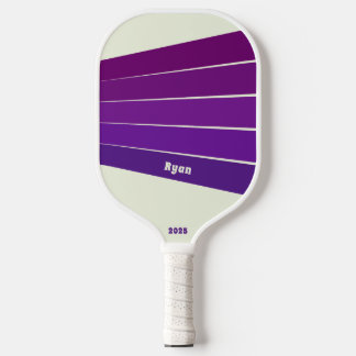 Raquette De Pickleball Lignes rétro foncées et violettes profondes