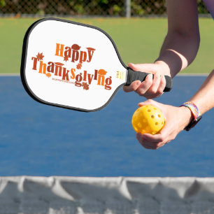 Raquette De Pickleball L'illustration festive et lumineuse de Thanksgivin