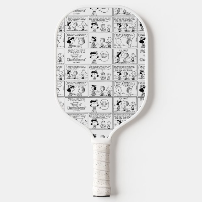 Raquette De Pickleball Linus raconte Lucy Elle est Crabby (Recto)