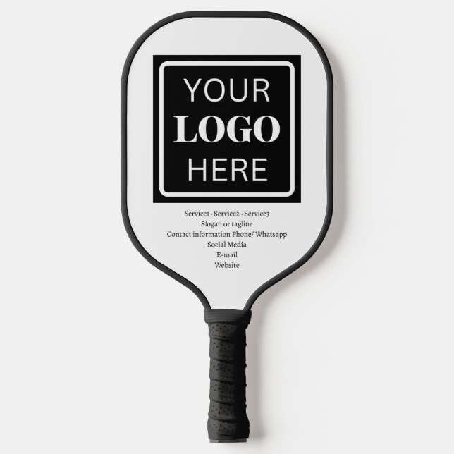 Raquette De Pickleball Logo - Code QR - Promotion d'entreprise (Recto)