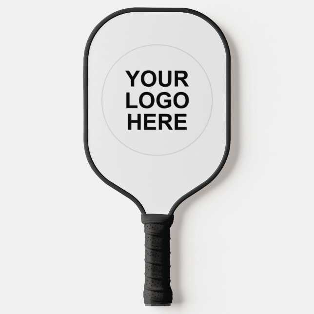 Raquette De Pickleball Logo d'affaires blanc classique personnalisable (Recto)