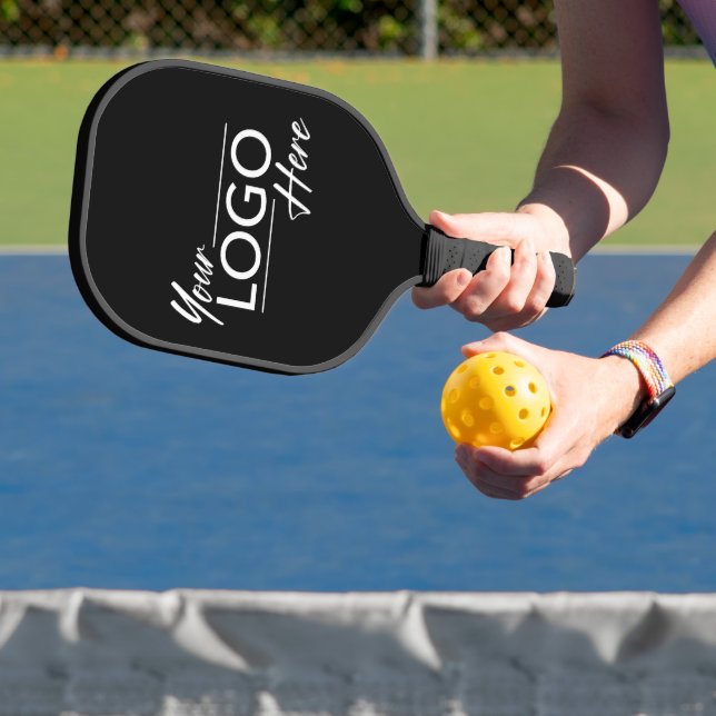 Raquette De Pickleball Logo d'entreprise moderne noir (Insitu)