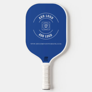 Raquette De Pickleball Logo d'entreprise personnalisé bleu Site Web Promo
