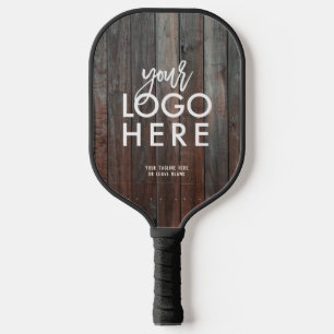 Raquette De Pickleball Logo d'entreprise rustique personnalisé Bois de gr