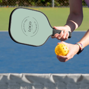 Raquette De Pickleball Logo d'entreprise vert Sage Simple promotionnel pe