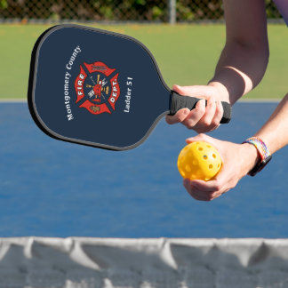 Raquette De Pickleball Logo du service d'incendie personnalisé