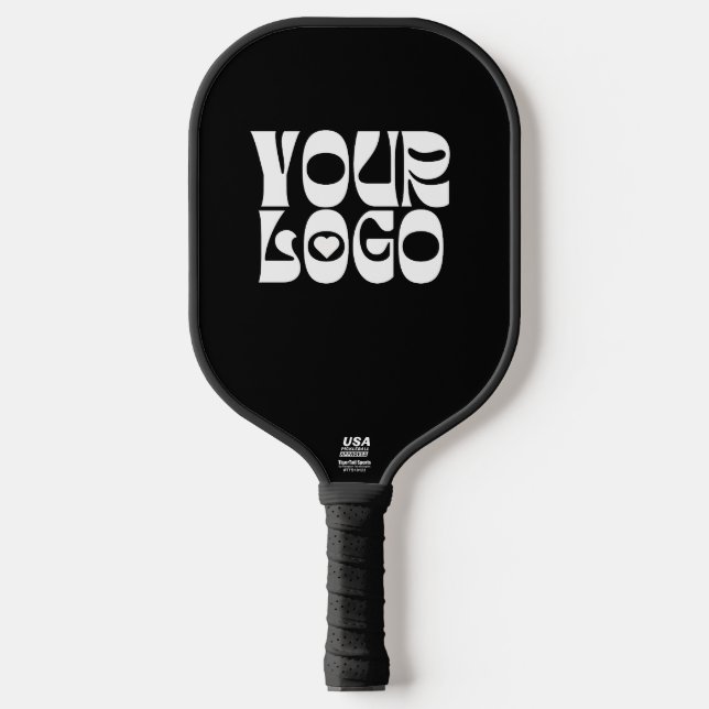 Raquette De Pickleball Logo personnalisé Paddle en Pickleball noir et bla (Recto)