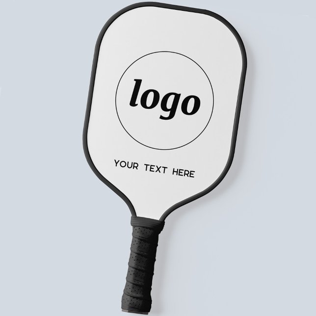 Raquette De Pickleball Logo simple et commerce de texte (Logo and custom text business promotional pickleball paddle)