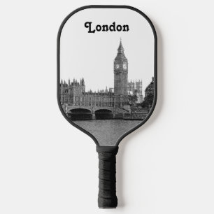 Raquette De Pickleball Londres Angleterre Royaume-Uni Skyline Etché