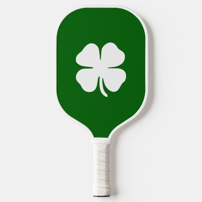 Raquette De Pickleball Lucky Four Leaf Clover Green Stripe irlandais (Recto)