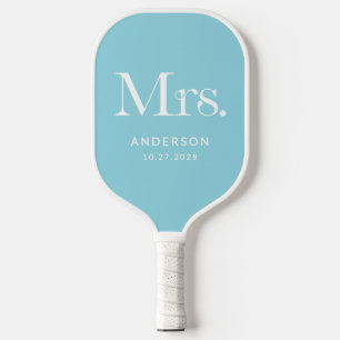 Raquette De Pickleball Luxe Élégance Robin Oeuf Bleu Mme Mariage Date