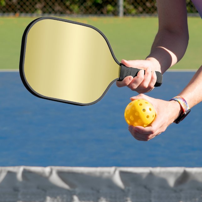 Raquette De Pickleball Luxe Gold moderne motif dégradé vague (Insitu)