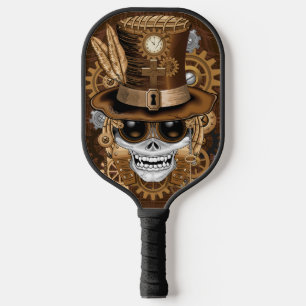 Raquette De Pickleball Machine rétro Voodoo à vapeur crâne
