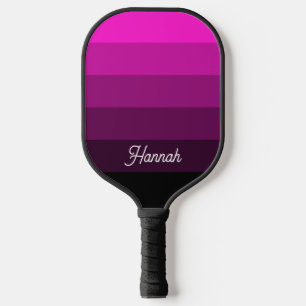 Raquette De Pickleball Magenta Noir Ombré Personnalisé Rayure