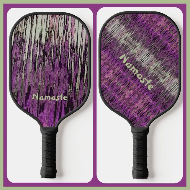 Raquette De Pickleball Magenta rose violet et vert Abstrait (Créateur téléchargé)