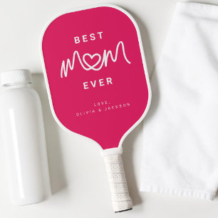 Raquette De Pickleball Maman Incroyable Simple Rose Clair Coeur Mignon Éc