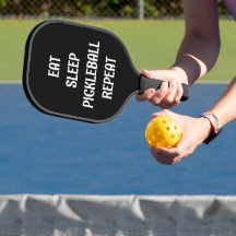 Mangez Pickleball Sleep Répéter Dire Nom Noir