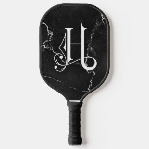 Raquette De Pickleball Marbre Noir Classique H Personnalisé